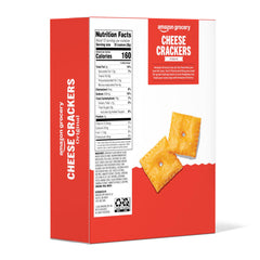 Amazon Grocery Original Cheese Crackers box back – nutrition info for planning