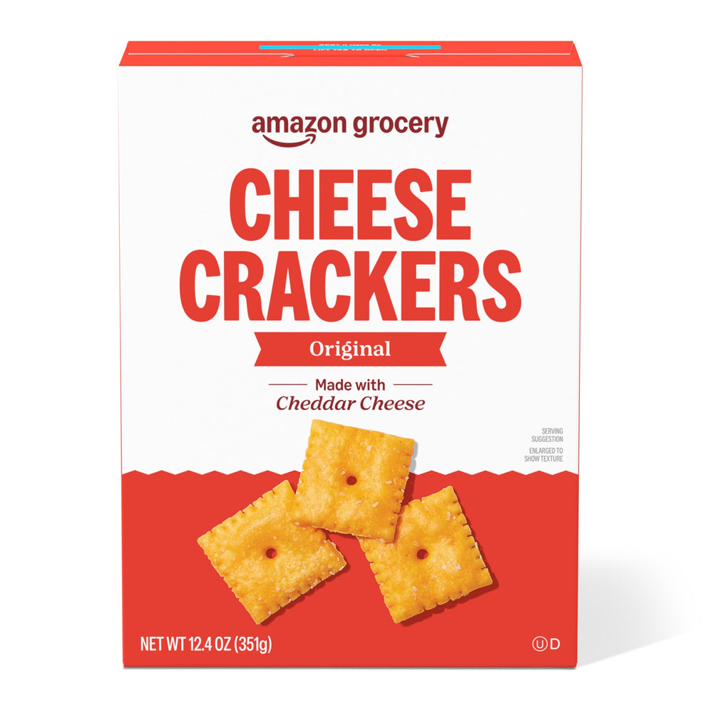 Amazon Grocery Original Cheese Crackers box front – perfect quick snack