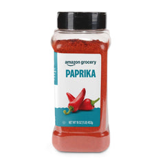 Amazon Grocery Paprika 16oz bottle close-up showing vibrant color and aroma