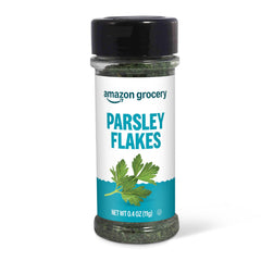 Amazon Grocery Parsley Flakes bottle front for quick flavor boost