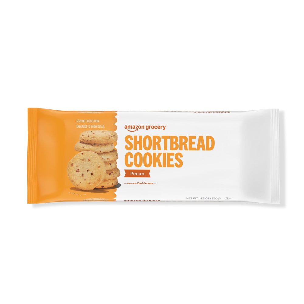 Amazon Grocery pecan shortbread cookies pack with rich pecan flavor and buttery texture