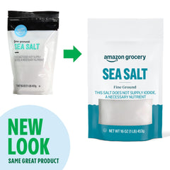 Amazon Grocery sea salt shaker pour for even seasoning in meals.