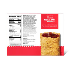 Amazon Grocery strawberry fruit & grain bars close-up, chewy texture for quick energy.