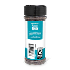 Peppercorns pour from Amazon Grocery bottle to brighten dishes.