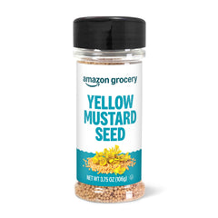 Amazon Grocery yellow mustard seed jar on shelf for pantry staple flavor