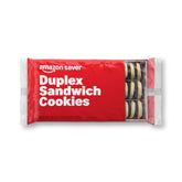 Amazon Saver duplex cookies box front, convenient family snack option.