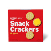 Amazon Saver Original Snack Crackers package front highlights value and convenience.