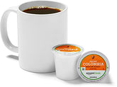 AmazonFresh Decaf Colombia coffee pods front view for quick mornings with Keurig.