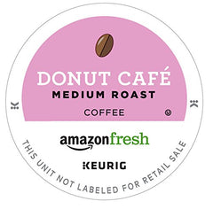 Amazon Fresh Donut Café Arabica beans—premium 100 percent Arabica for smooth flavor.