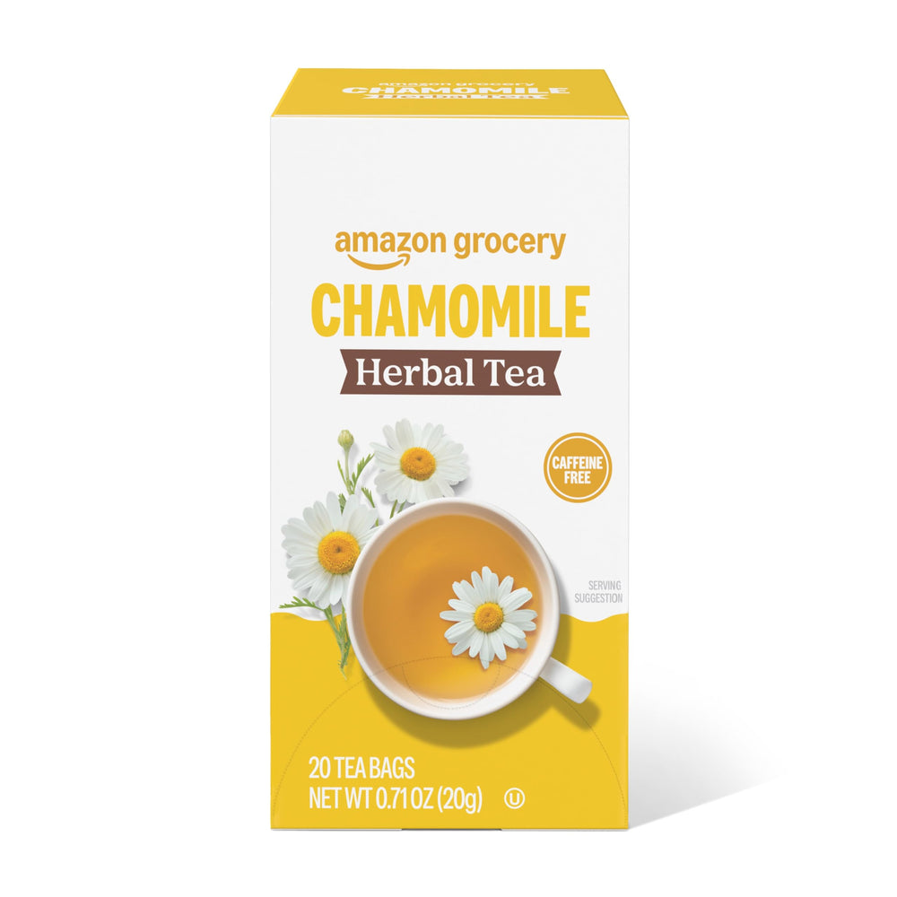 Amazon Grocery chamomile tea bags 20ct for calming evenings