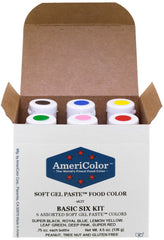 AmeriColor Basic Six Kit packaging with six vibrant colors for professional decorating
