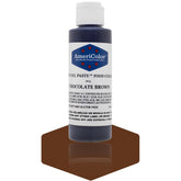 AmeriColor Chocolate Brown Soft Gel Paste swatch shows rich color with smooth dispersion.