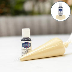 AmeriColor Ivory soft gel paste cap closeup highlights smooth dispersion for even icing color.