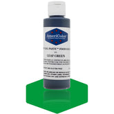 Americolor Soft Gel Paste Leaf Green on frosting for vibrant, even shade.