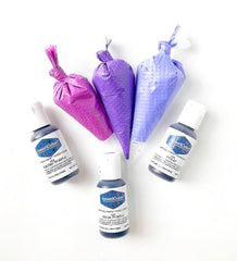 Americolor Regal Purple fondant coloring for smooth, consistent palette.