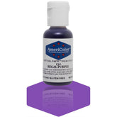 Americolor Regal Purple soft gel paste tube adds vibrant color to frosting.