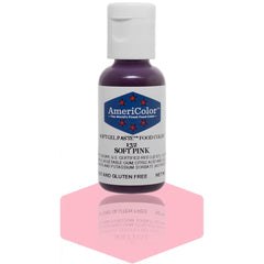 AmeriColor Soft Gel Paste Soft Pink bottle pour for even icing color