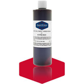 AmeriColor Super Red bottle closeup shows vivid color payoff for baked goods