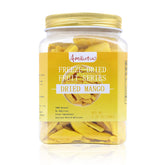 Amilutuo freeze-dried mango in a jar—convenient on-the-go snack.