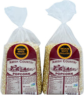 Amish Country Popcorn two 2-lb bags ready for popping and sharing.