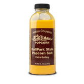 Amish Country Popcorn Ballpark ButterSalt bottle ready for home popcorn.