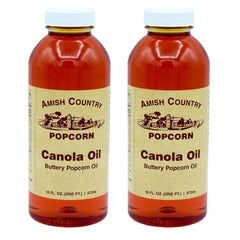 Amish Country Popcorn butter-flavored canola oil jar ready for home popping