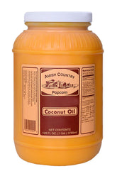 Amish Country Popcorn coconut oil 1gal packaging highlights premium sourcing for home popping