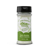 Amish Country Popcorn Dill Pickle Seasoning jar adds bold flavor to popcorn for easy snacking
