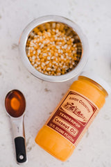 Amish Country Popcorn non-GMO gluten-free packaging emphasizes clean ingredients.