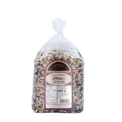 Amish Country Popcorn rainbow kernels in bag add festive color to gatherings