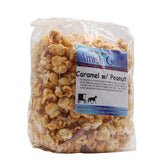 Amish Good premium caramel popcorn with peanuts in a 12oz bag for flavorful snacking