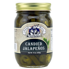 Amish Wedding Candied Jalapenos close-up with glaze, highlighting sweet heat.