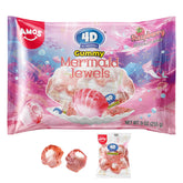 Amos 4D Mermaid Gems gummies—colorful shells for festive party favors.