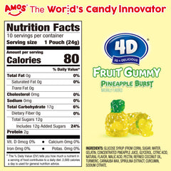 AMOS 4D Pineapple Burst gummies in box for gifting.