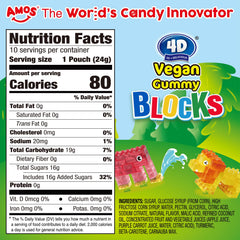 Amos gummy blocks assorted fruit flavors, ideal for a tasty kids' snack variety.