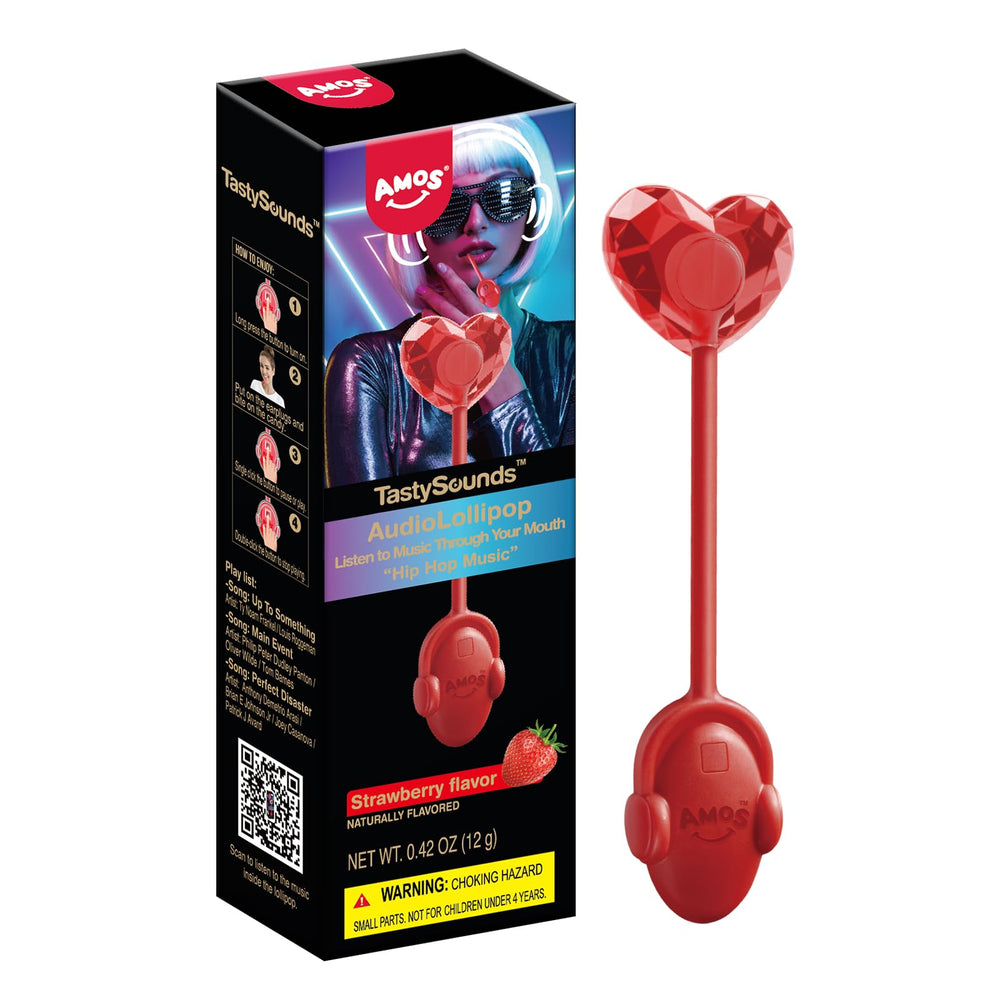 Amos Music Lollipop pack—individually wrapped for easy gifting and sharing.