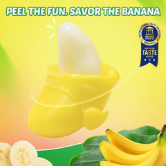 AMOS Peelerz banana gummy close-up highlighting chewy texture