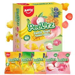 AMOS Peelerz banana gummy with peelable skin for on-the-go enjoyment
