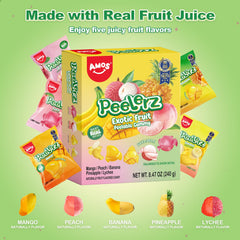 AMOS Peelerz pineapple gummy with peelable layer for tropical flavor moment