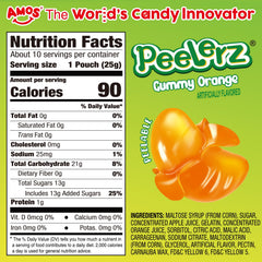 AMOS Peelerz orange candy center shows real juice flavor