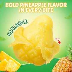 AMOS Peelerz pineapple gummy highlights tropical flavor in a bright bite