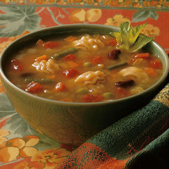 Amy's Minestrone on the stove heats quickly for weeknights.
