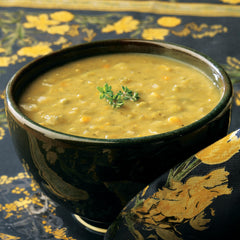 Amy's Split Pea Soup flavor hints of garlic and basil for a savory profile