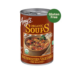 Amy’s Soup in microwave-ready can for fast, convenient heating