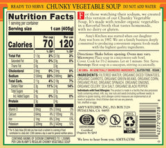 Amy's Organic Reduced Sodium can label highlighting organic certification