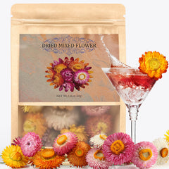 Andekas strawflowers mix adds edible color to cake toppers and desserts.