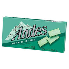 Andes Mint Parfait Thins wrapped candies, minty dessert bites ideal for after-dinner treats