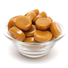 Andy Anand Chocolatier sugar-free butterscotch hard candy with cream wrap; preserves freshness for on-the-go snacking.