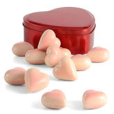 Andy Anand Ruby Heart Truffles in a gourmet metal box, ideal gift for chocolate lovers.