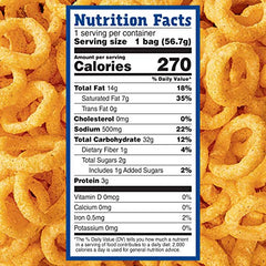 Close-up of Andy Capp's onion rings, crispy bite ideal for anytime snacking.